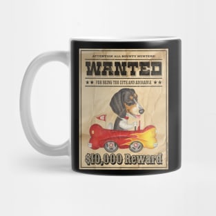 Funny Cute Beagle Dog Wanted Poster Mug